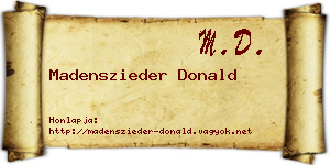 Madenszieder Donald névjegykártya